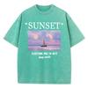 Sunset Everything Will Be Okay Keep Smile T Shirt Men Summer Fashion Short Sleeve Fashion Cool Clothing Soft Loose T-Shirts