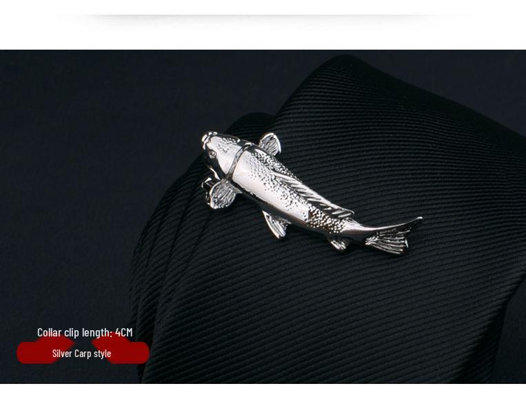 Мужской серебряный зажим для галстука: Элегантный бизнес-аксессуар