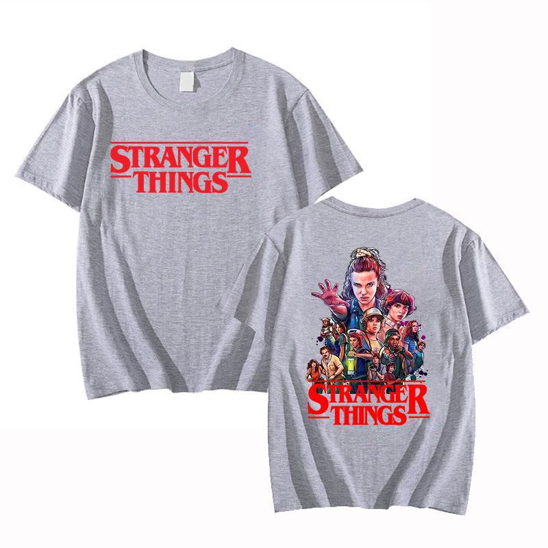 Унисекс летняя футболка с коротким рукавом Stranger Things, Большие размеры XXS-4XL, Эксклюзив для трансграничной торговли