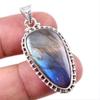 Natural Labradorite Gemstone 925 Solid Sterling Silver Jewelry Pendant 1.5" k6Q02