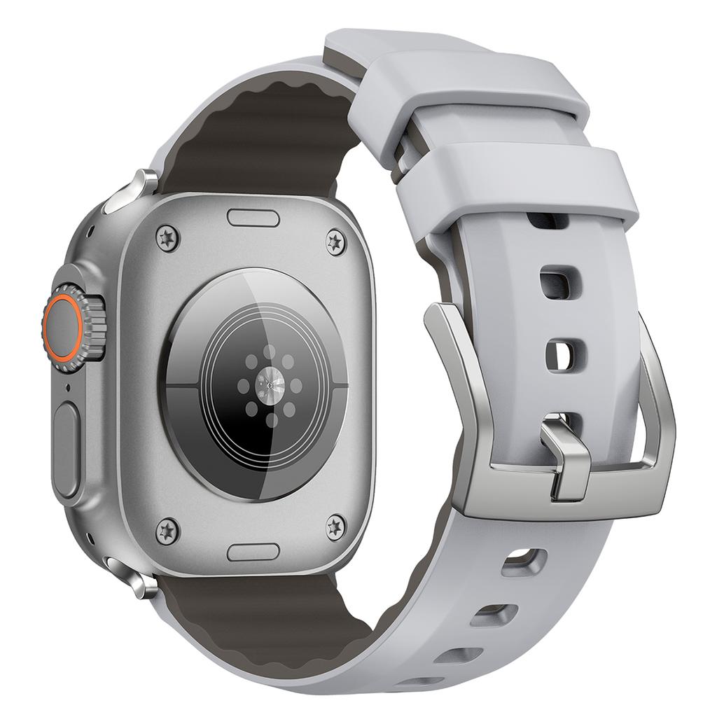 For Apple Watch 10 46mm / Ultra 2 / Ultra 49mm / 9 8 7 45mm / SE (2023) SE (2022) SE 6 5 4 44mm / 3 2 1 42mm Strap Silicone Fitness Tracker Band