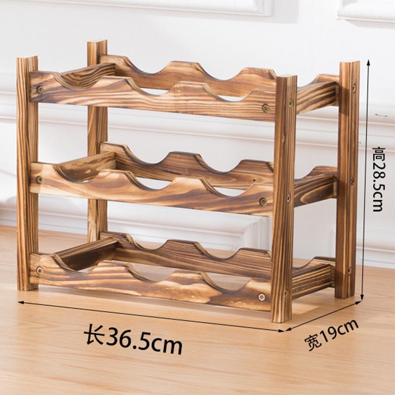 2/3 яруса деревянная винная стойка, собранная стойка-органайзер для кухонной кладовой на столешнице, полка для хранения вина, барные принадлежности