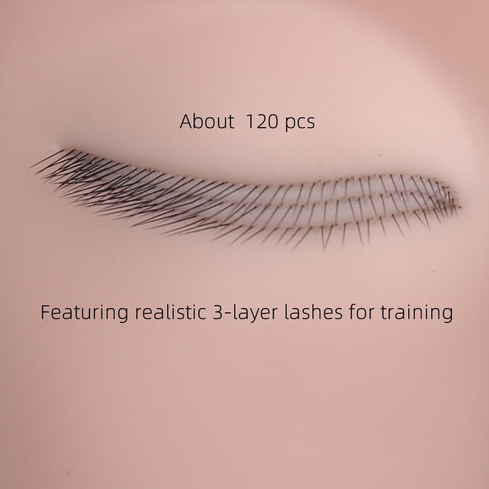 Новая 3D голова-манекен для ресниц Силиконовая имитация головы-манекена для ресниц Высококачественная голова-кукла для ресниц Практика на ресницах