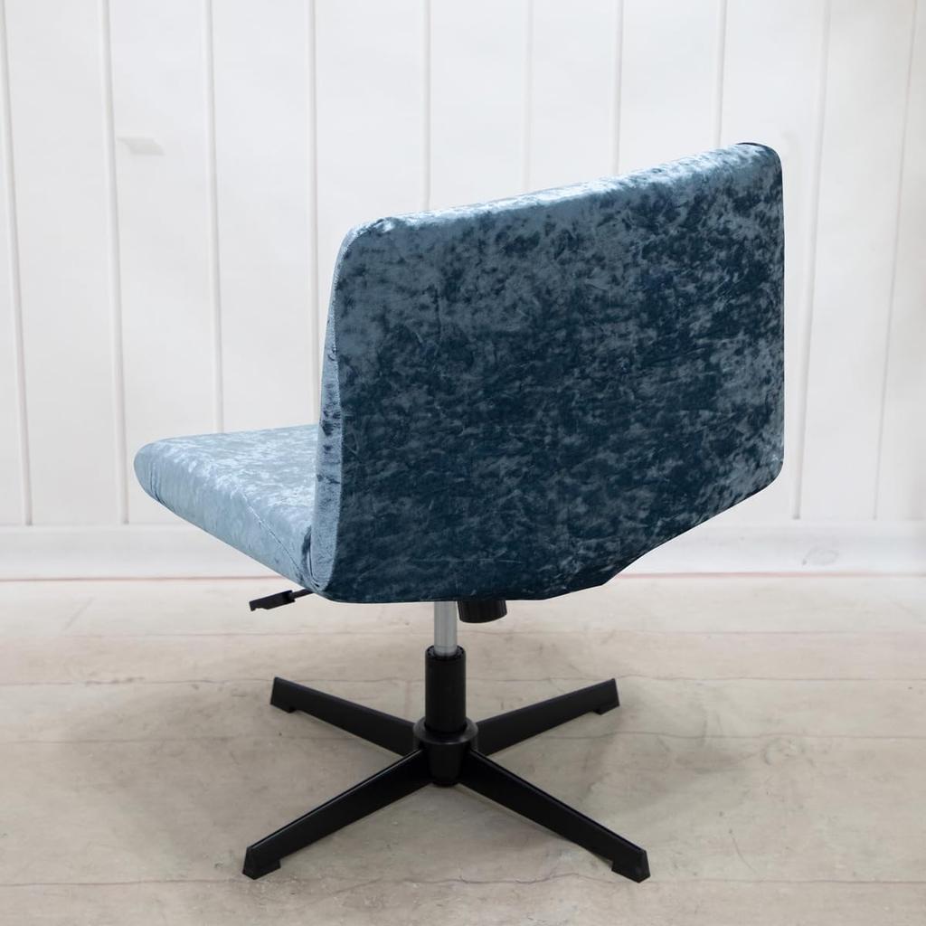 Armless Chair Slipcover Criss Cross Accent Mid Back Wide Seat Swivel Task Chair Protector Stretch Removable for Living Room Bedroom Accent Chair