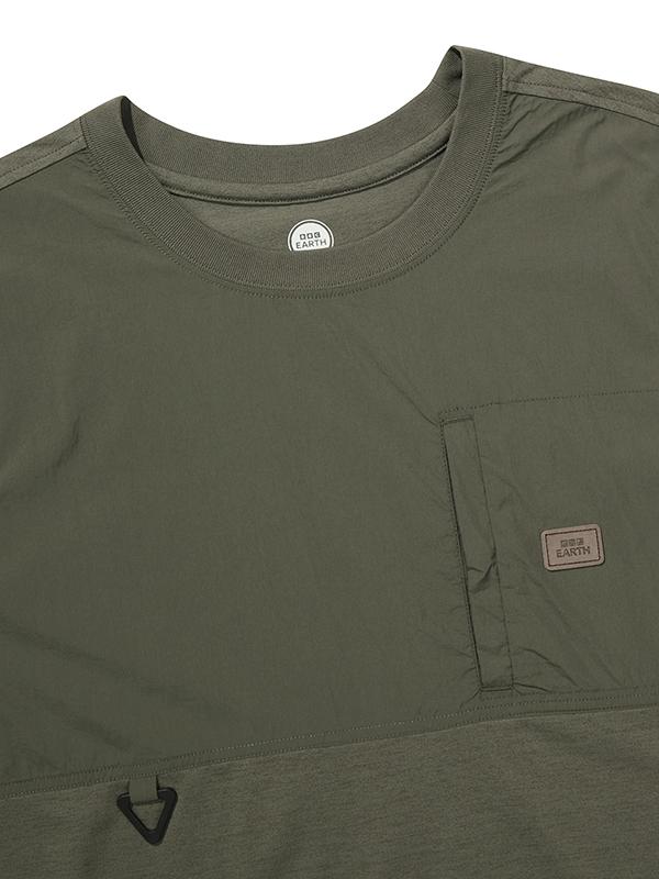 BBC EARTH Hybrid Short Sleeve T-Shirt_Ash Khaki