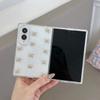 Корейский прозрачный блестящий милый чехол с бантом для Samsung Galaxy Z Fold 8 Ultra 7 6 5 Fold7 Fold6 Чехол с брелком Kawaii Жесткие чехлы