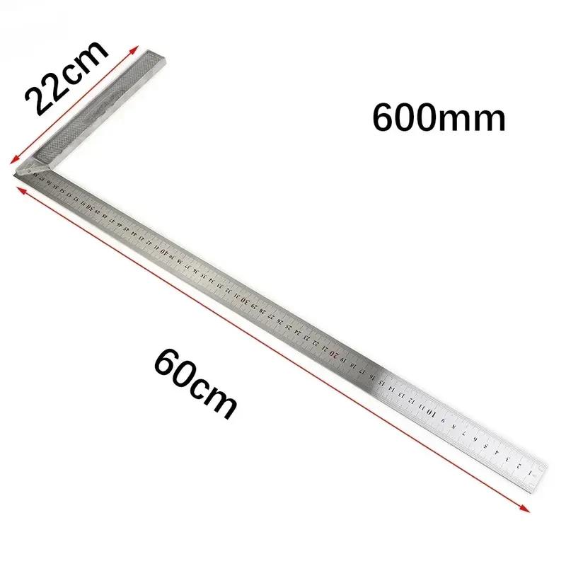 1pc 250mm-600m Square Right Ruler Angle 90 Turning Ruler Construction Carpenter Ruler For Building Framing Gauges Measuring Tool