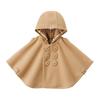 Плащ-накидка пончо из флиса, однотонный, сделано в Японии, для мальчиков и девочек, для малышей, для детей, детская одежда, бесплатная одежда, бежевый [MIKI HOUSE] для детей 10-3860-491 (70-90см)