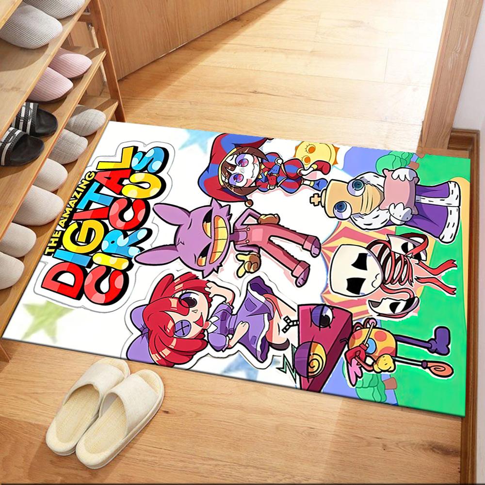 Digital Circus Floor Mat Design For Dormitory Hallway Game Room Playrooms Antislip Carpet Decorate Offices Gift For Festivals