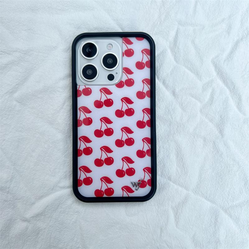 Wildflower 3D Girl Cherry Sweetheart для iPhone 16 15 14 13 12 17 Pro Max 16 Plus 15 WF Nara Smith x Happy Part Мультяшная Обложка
