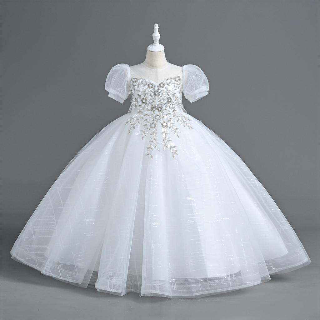 Children's Dresses, Stylish Princess Dresses, Sequined Skirts, Performance Costumes For Middle And Older Childrengirls Skirts