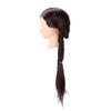 Long Brown Hair Mannequin Head High Temperature Synthetic Hair Styling Practice Training Head for Beauty Teachers