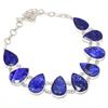 Sapphire (Simulated) Gemstone 925 Sterling Silver Jewelry Necklace 18" Y7e74
