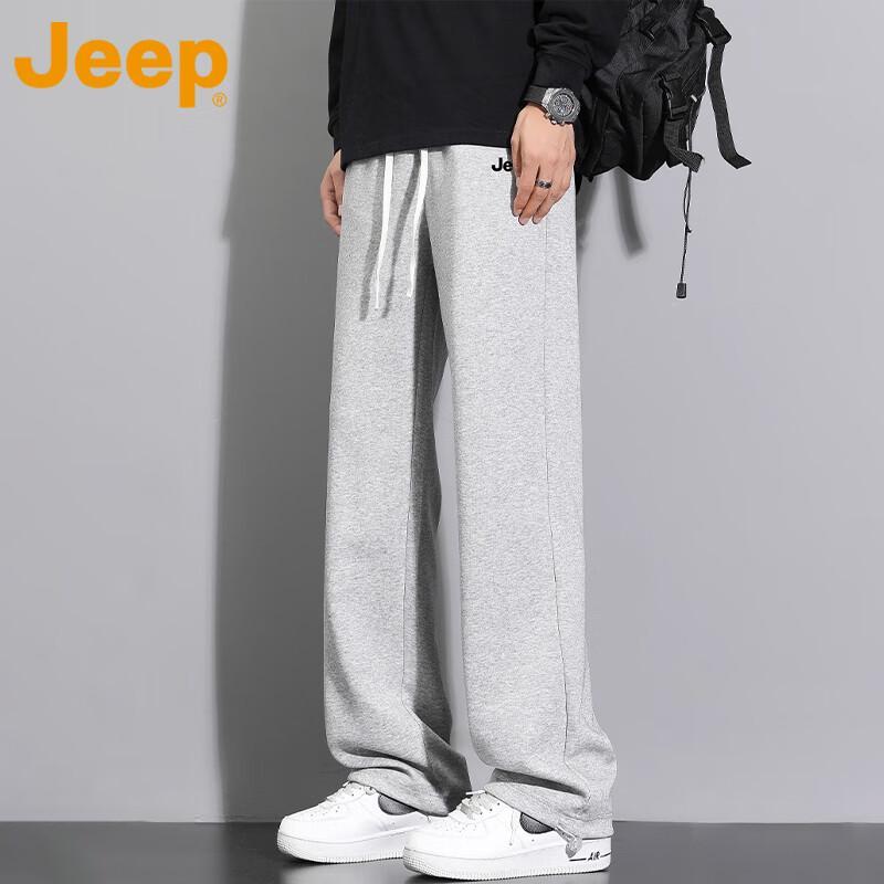 Jeep Мужские осенне-зимние свободные прямые повседневные спортивные штаны