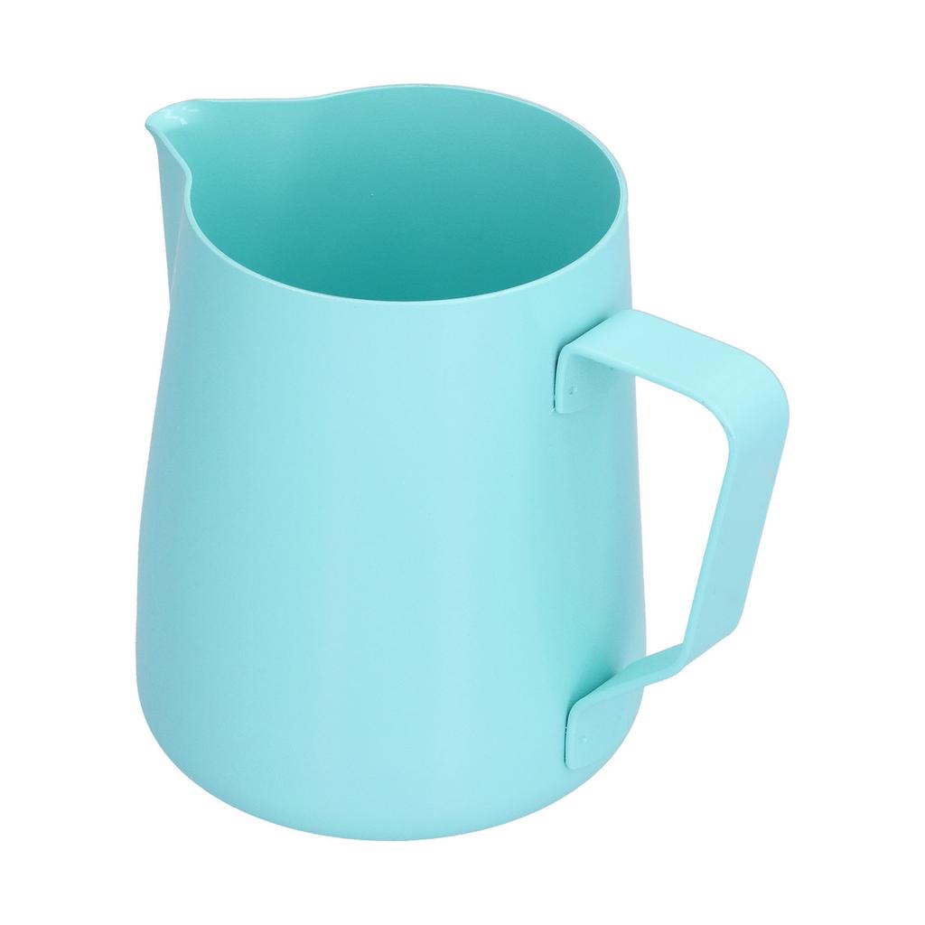 600ml Pointed Mouth Milk Frothing Pitcher Stainless Steel Thickened Milk Frother Cup for HomeBlue