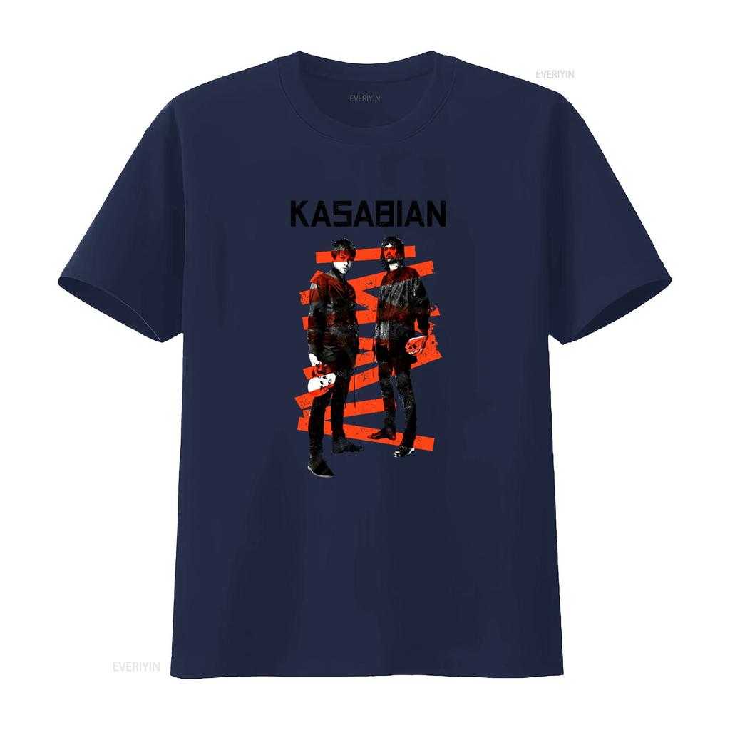 Kasabian T shirt Rock Band XXFB vintage Washed designer clothes Unisex graphic Casual Stretched Breathable Soft Slightly
