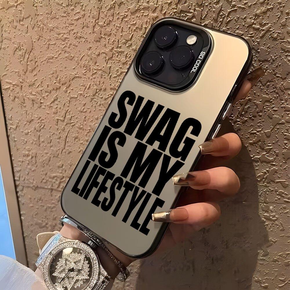 Letter printed pattern phone case suitable for iPhone 17 16 15 14 13 12 11 Pro/Max/Plus anti drop and shockproof back cover
