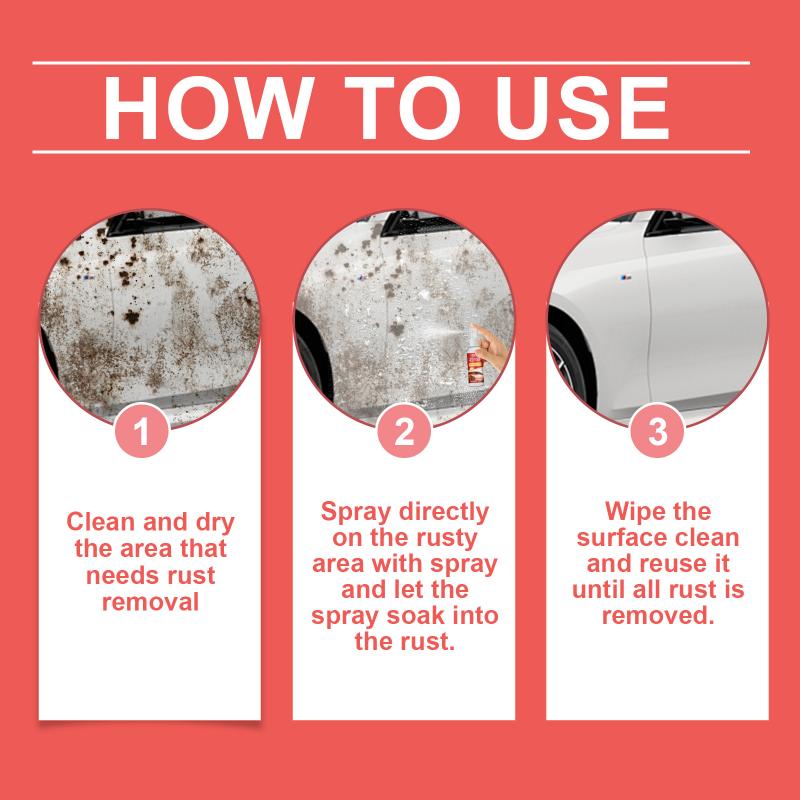 Auto Chrome Cleaner and Rust Remover Spray for Metal Surfaces Effective Maintenance for Paint and Shine