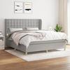 VidaXL Divan Bed with Mattress Light Grey 160x200cm Fabric - Model 3128853