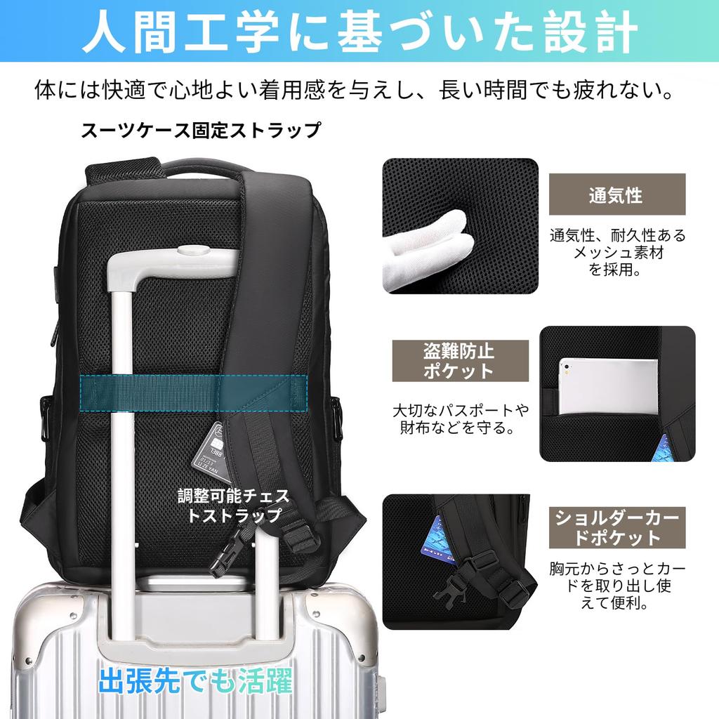 Деловой рюкзак на 2025 год Расширяемый Большой Дюймовый ПК USB Зарядка Ноутбук Для бизнеса Черный [FENRUIEN] Мужской, Последний, Многофункциональный, Складной,