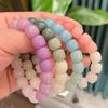 Браслет Бодхи, женский ледяной прозрачный градиент, розовые бусины, кольца для рук, имитация белого нефрита, браслеты из нефритовых бусин, ювелирное изделие, подарок