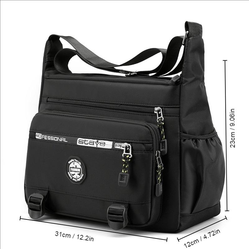 Пятислойная многослойная мужская сумка-мессенджер, мужская сумка большой вместимости, сумка через плечо, водонепроницаемый и износостойкий рюкзак, несколько карманов