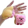 Cute Toast Loopy Plush Toy Cartoon Bread Beaver Pendant Soft Stuffed Doll Keychain Car Key Ring Backpack Bag Decor Kid Gift
