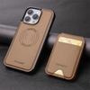 Роскошный кожаный кошелек-чехол для телефона для iPhone 16 15 Pro 14 13 12Pro 11 XS Pro Max XR Совместимый Магнитный MagSafe Беспроводная зарядка