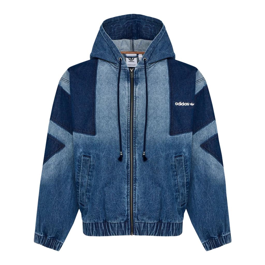 Adidas Оригиналы Свободный крой Хлопок С капюшоном Длинный рукав Джинсовая куртка Мужские куртки KR5056