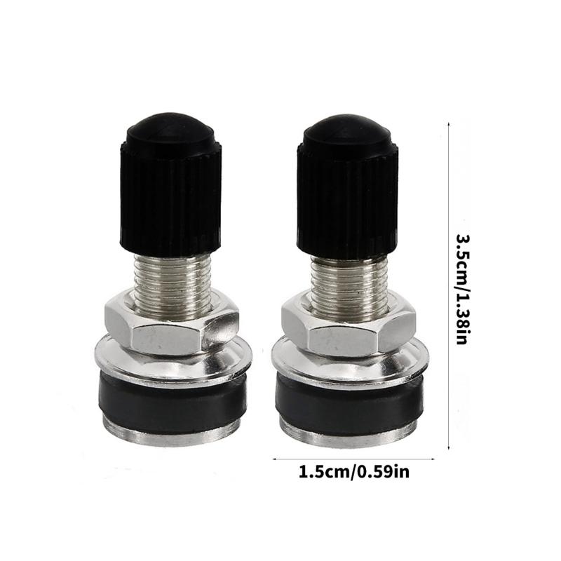 1 Pair Tubeless Tire Valves with Dustproof Cover Universal Motorbike Scooter Car Tire Valves Replacement Tire Valves