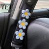 Car Seat Belt Covers Cute Floral Pads for Car, Soft Mesh Shoulder Yellow Wraps Strap Covers, Comfortable Universal Protective Cushions Adults Children