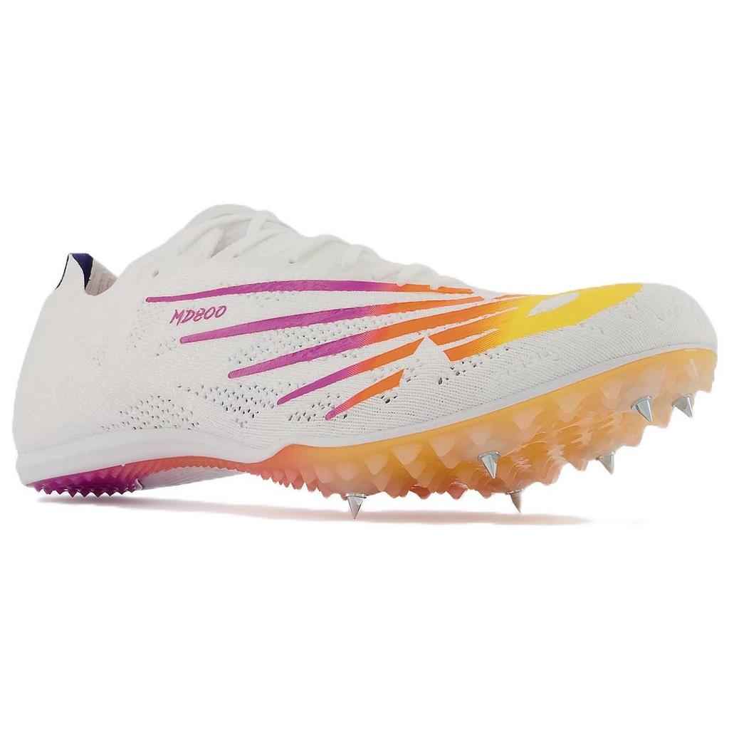 New Balance Nb 800 V8 Md Track Spikes Low Top Long Distance Running Shoes Men Sneaker White Orange Purple MMD800W8