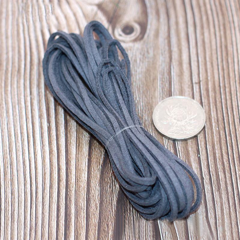 5M Длинный Кожаный Шнурок Плоский Искусственный Замшевый Шнур Нить DIY Браслет Фурнитура Веревка Шнур Изготовление Ювелирных Изделий Толщина 3мм Принадлежности