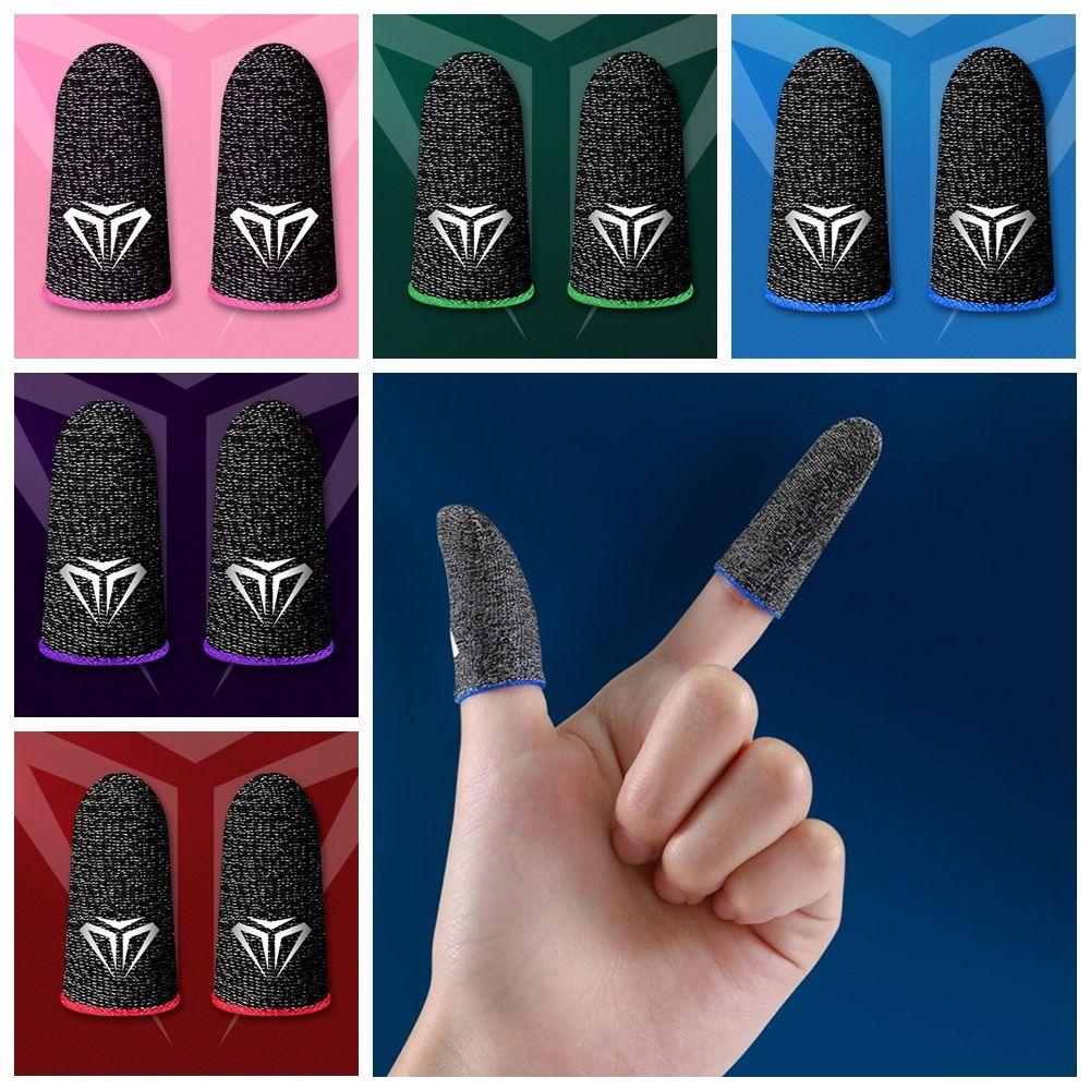 1 Pair Mobile Breathable Sweatproof Finger Cots Anti-slip Game Fingertip Gloves Touch Screen