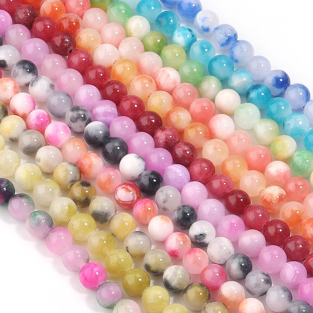 34-90pcs 4-12mm Persian Jade Stone Beads Natural Stone Loose Spacer Beads For Jewelry Making DIY Bracelet Necklace Accessories