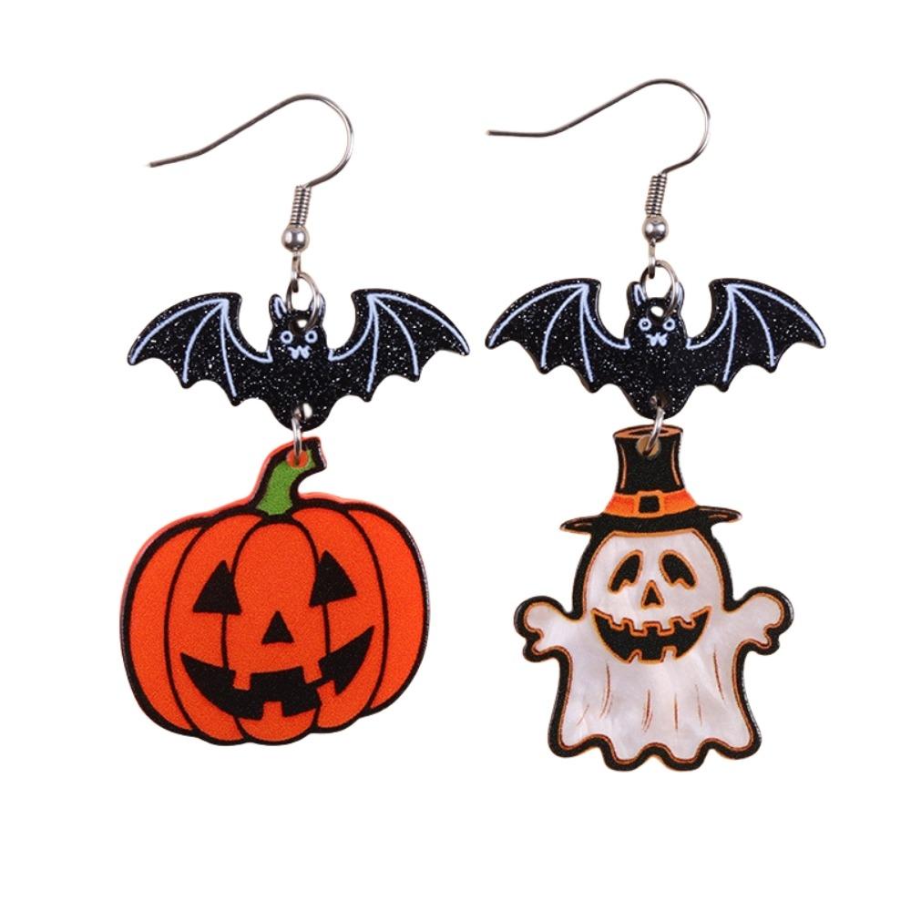 Heart Halloween Earrings Spider Pumpkin Dangle Earrings Trendy Cute Ghost Ear Studs Unisex