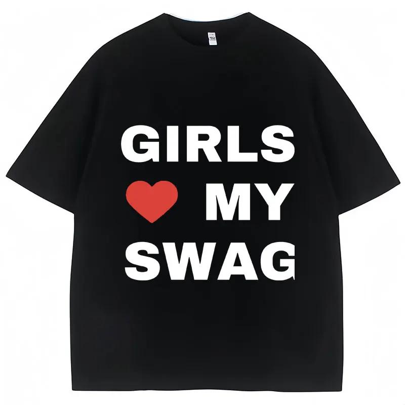 Funny Rapper Chief Keef Girls Love My Swag T Shirt Women Fashion Casual T-shirts Loose 100% Cotton Women T-shirts Streetwear