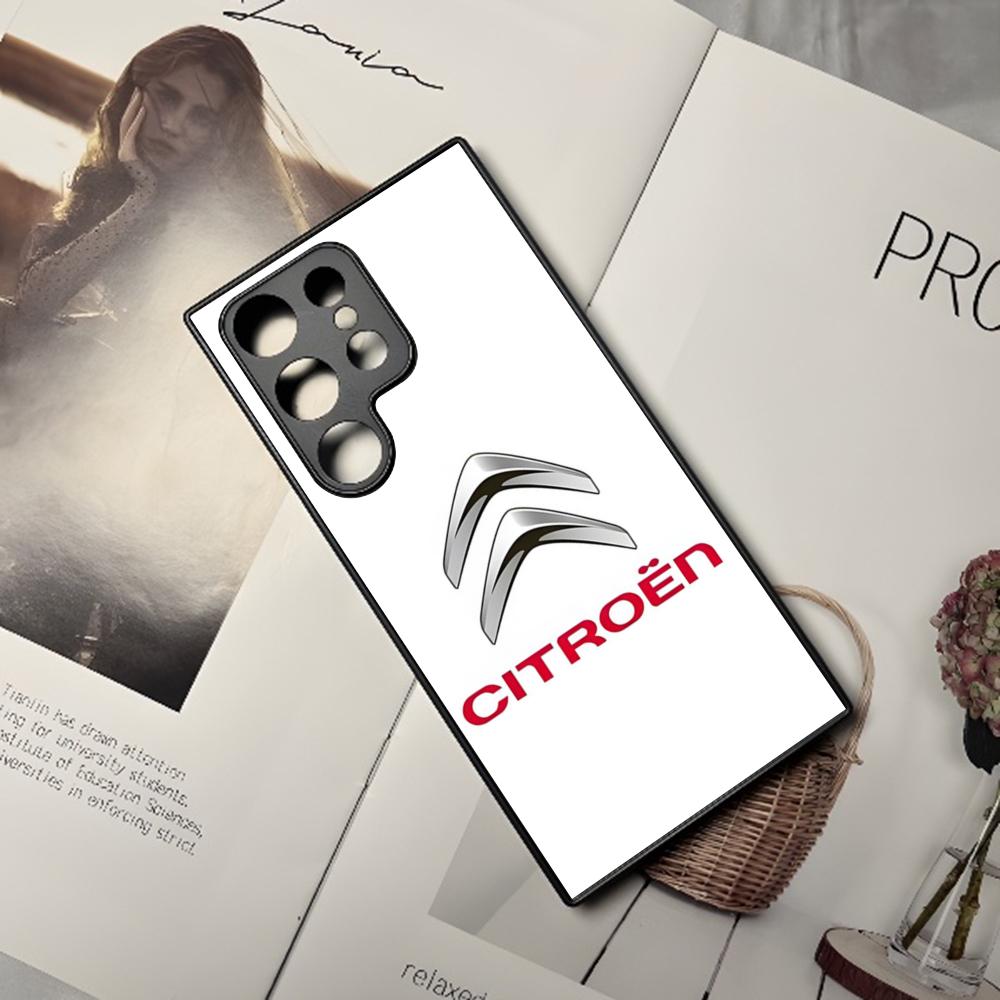 Fashion Sports Car Citroen Phone Case For Samsung Galaxy S24 S23 S22 S20 S21 Note20 Ultra Plus Fe Colored Silver Cover