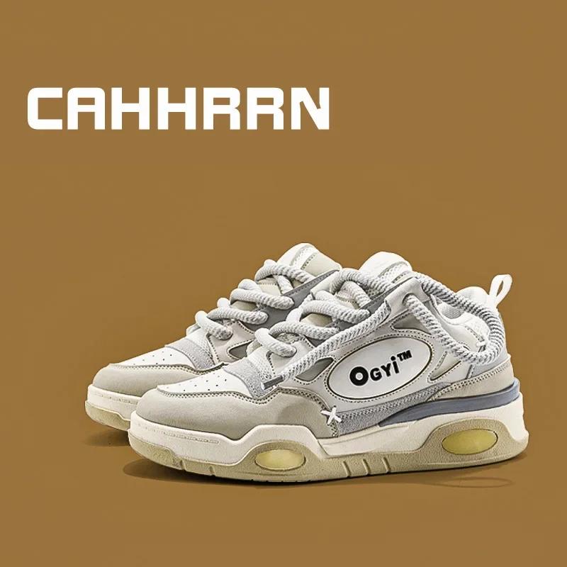 Модная мужская обувь, новинка 2024 года, осенние кожаные мужские кроссовки в стиле ретро, дышащая женская повседневная обувь для скейтбординга, оригинальная дизайнерская обувь для мужчин