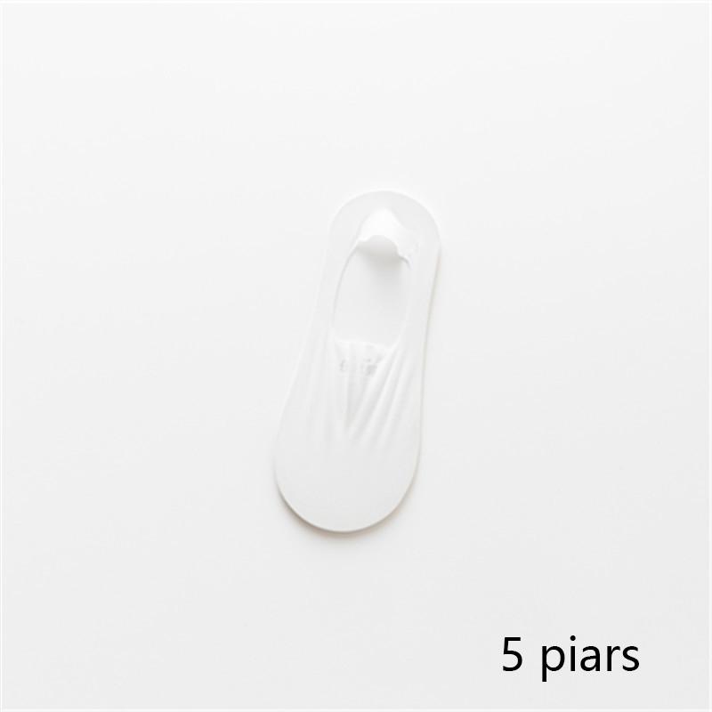5 пар летних невидимых силиконовых противоскользящих носков, ультратонкие дышащие носки без показа, однотонные низкие носки-лодочки из ледяного шелка