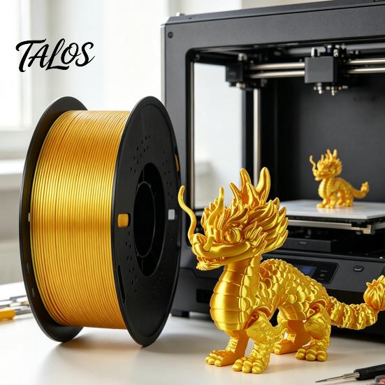 Высокоточный шелковый PLA-филамент для 3D-принтера, 1,75 мм, катушка 1 кг для FDM-принтеров, блестящий металлический, для DIY-украшений и моделей, гладкая поверхность