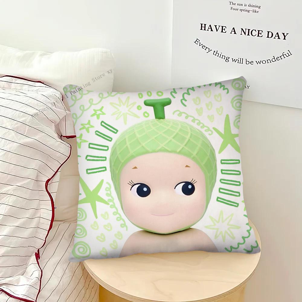 Милая кукла мультяшная наволочка Sonnys Angels модная квадратная наволочка для спальни, дивана, комнаты, внутреннее украшение, чехол для подушки для отдыха