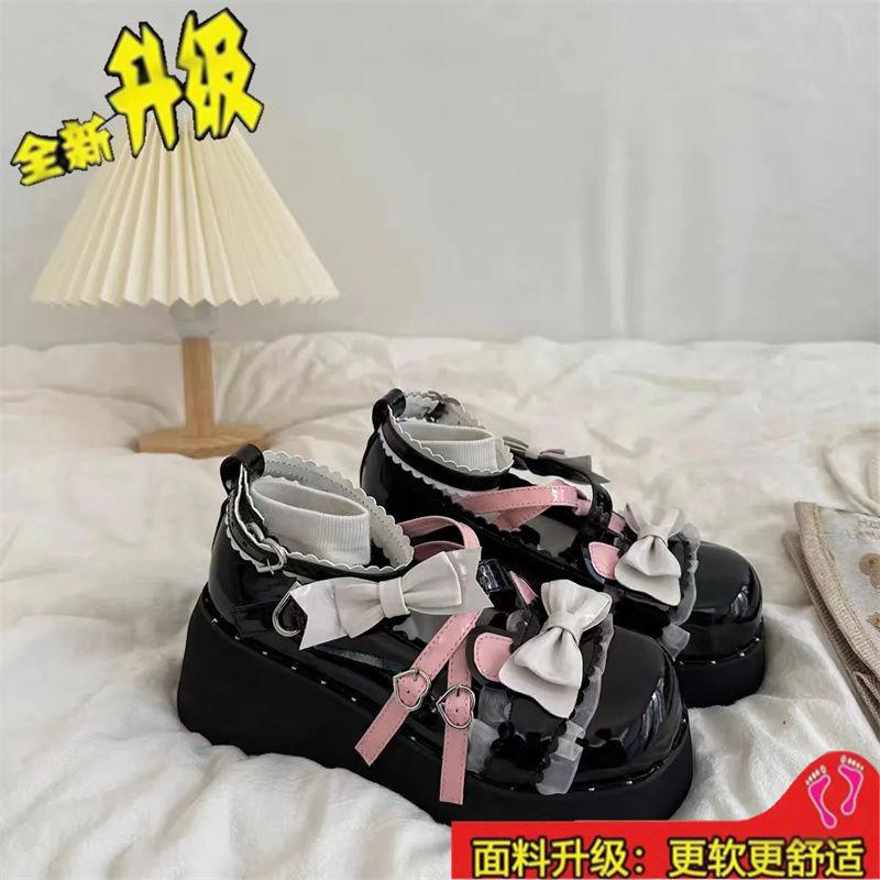 Sweet Lolita Shoes Cute Girl Lolita Shoes JK Small Leather Shoes Japanese Round Head Milk Fufu Princess Single Shoes