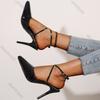 Fashion Sexy Cross Strap High Heels Shoes for Women 2025 Summer New Black Apricot Baotou Sandals Female Thin Heeled Elegant Woman Heels