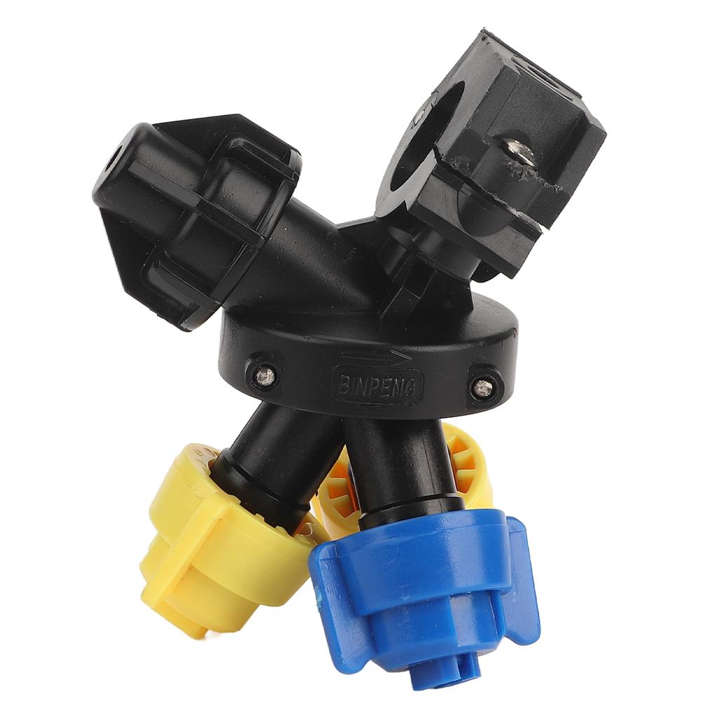 High Pressure Atomization Sprayer Nozzle 3 Heads Fan Shaped Agricultural Pesticide Mist Nozzle Drip Proof Tractor Nozzle