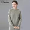 Женский свитер с капюшоном из смесовой кашемировой пряжи Fanzhen