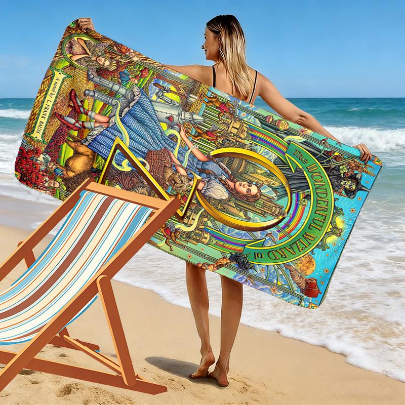 Magic Adventure Oz beach towel beach Portable for travel Absorbent bath towel quick-drying swim towel seaside Outdoor picnic beach mat Fashion