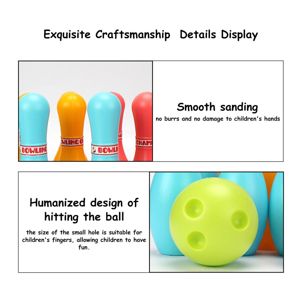 Kids Bowling Toy Set Indoor Outdoor Bowling Games for Children Boys Girls