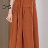 Женские укороченные брюки, однотонные, широкие, с эластичной резинкой на талии, повседневные брюки с карманами, свободные брюки для повседневной носки