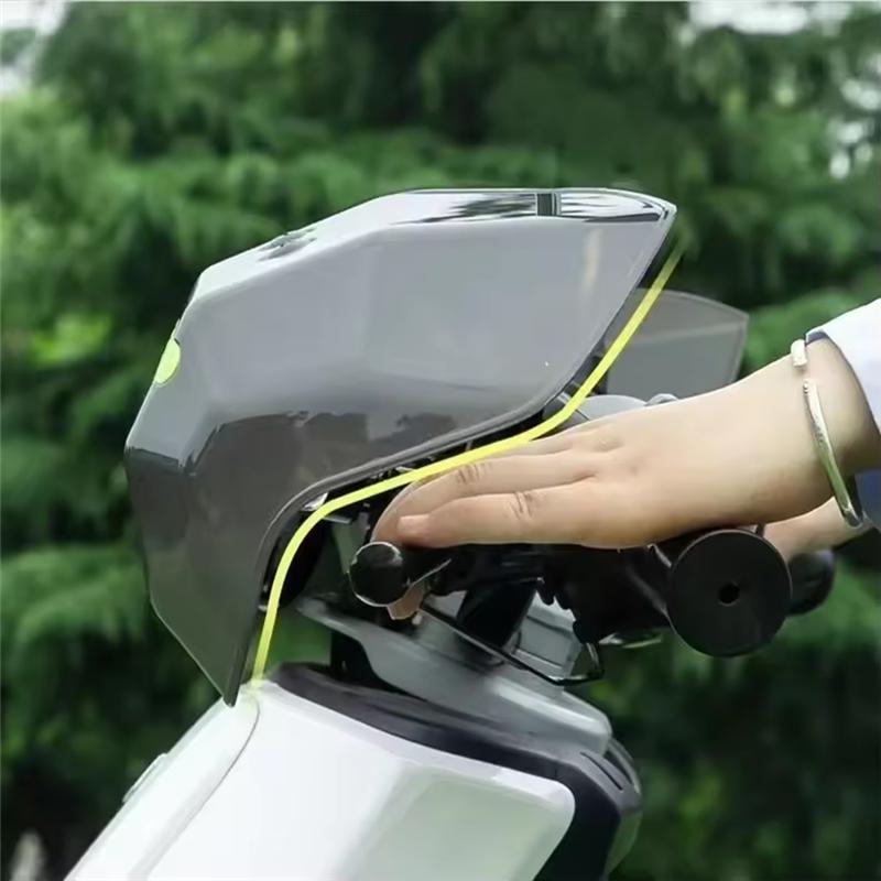 A51K-Hand Guard For Scooter Motorcycle And ATV With Night Reflective Strip Wind Rain Shield Easy To tall Remove